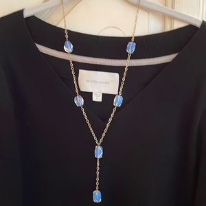 Pretty clear bead and gold necklace